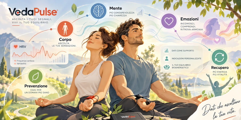 con Veda Pulse si raccolgo tutta una serie di dati utili per il tuo benessere